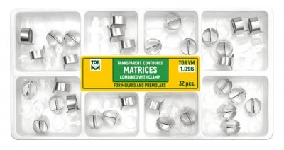 Комплект прозрачни матрици с пръстен за премолари и молари 32 бр., Кат N: 1.096
