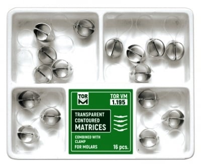 Комплект прозрачни матрици с пръстен за молари 16 бр., Кат N: 1.195