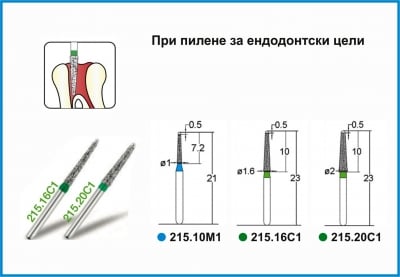 Диамантено борче за ендодонтски цели
