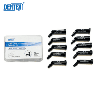 DENTEX DX.Ceram Нанохибриден композит с керамичен пълнител в компюли Комплект 10 капсули A1