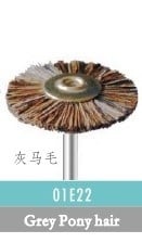 Четки полирни - монтирани 01E22 - Grey Pony Hair - средно твърда