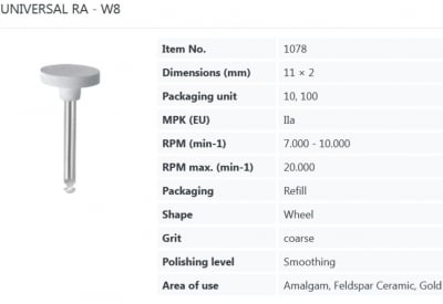 Полиращи гуми EVE UNIVERSAL  - монтирани W8 - диск