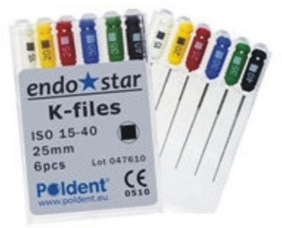 Poldent K-files, 25 мм