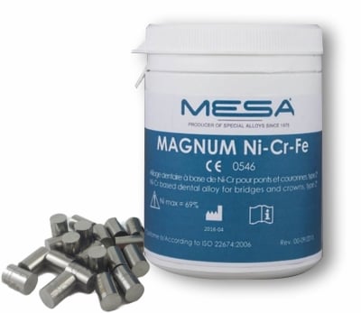 Метал MESA MAGNUM Ni-Cr-Fe - Никел-хром протезна сплав