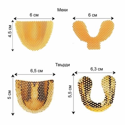 Мрежa за зъбни протези, златиста