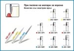 Диамантено борче при пилене на молари за корона - конично със заострен връх