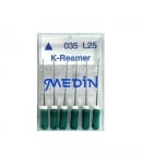 Каналоразширители Medin K-reamers, 25 мм - разпродажба